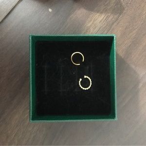 Gold plated ear cuffs